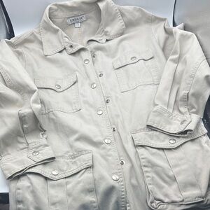 Karen Kane Button Up Canvas Jacket with Cargo pockets -Size S-Travel-lightweight